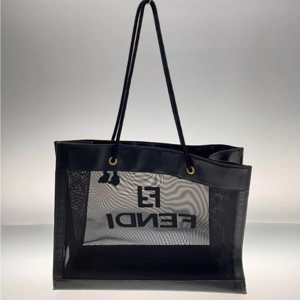 Authentic FENDI RARE 🌟 Bag Tote Bag Mesh - Picture 5 of 11